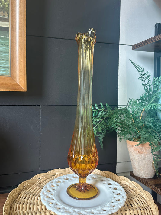 Fenton Amber Swung Vase