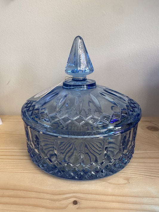 Ice blue Indiana glass candy dish