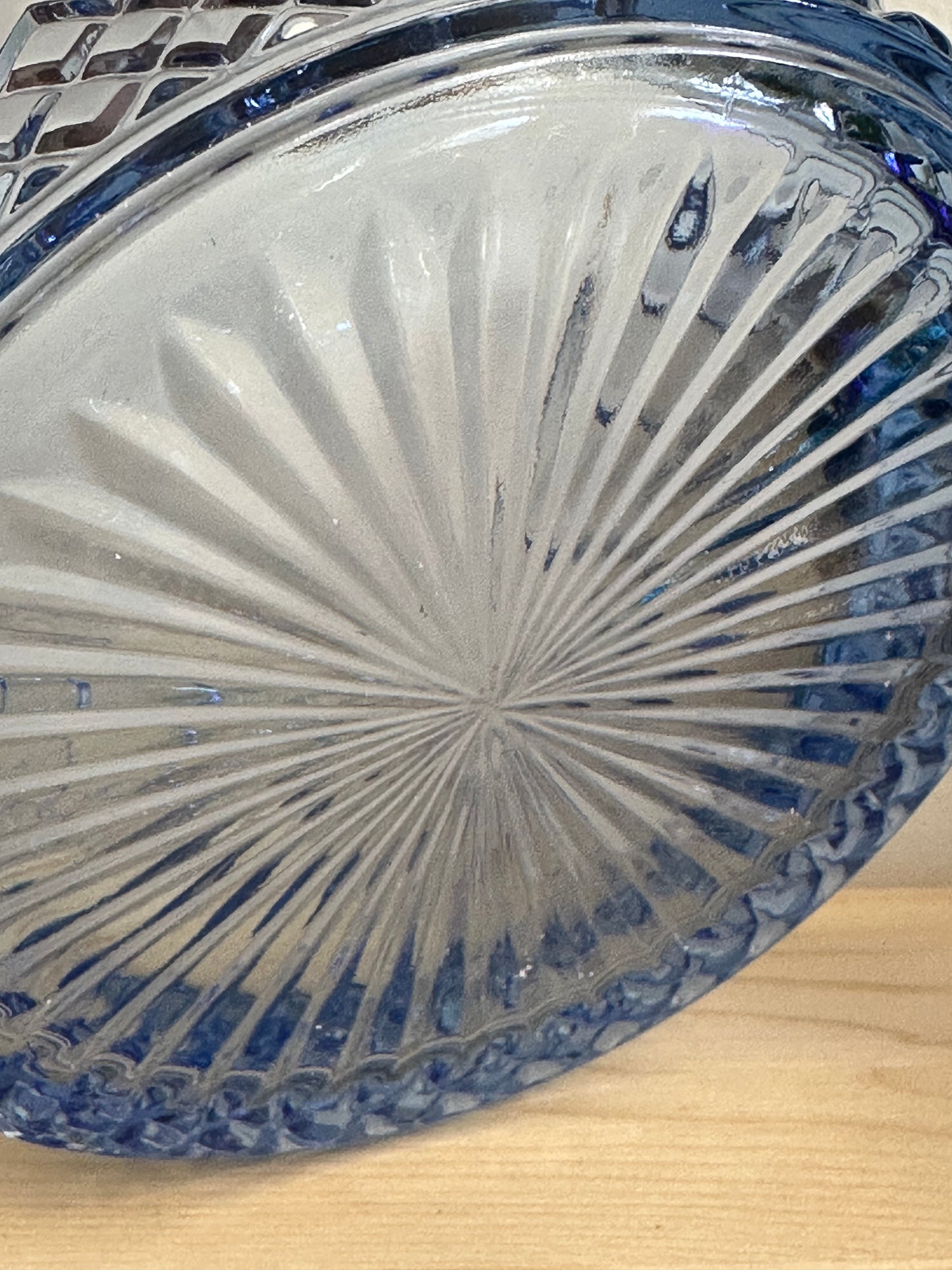 Ice blue Indiana glass candy dish