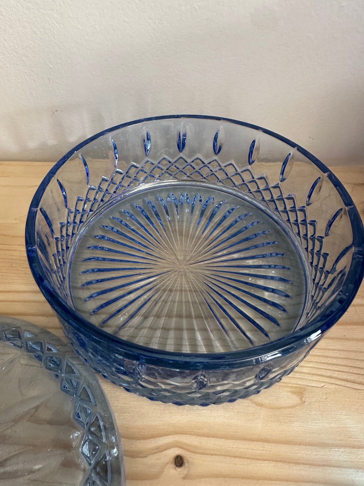 Ice blue Indiana glass candy dish